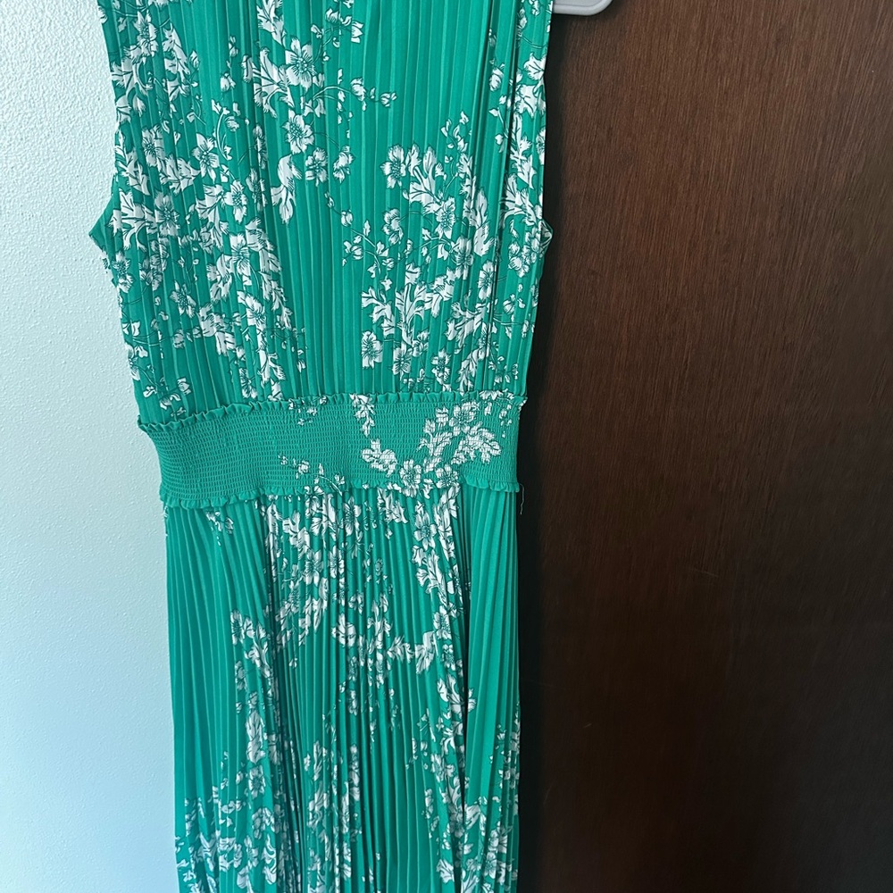 Nanette Lepore Teal Dress with White Accents